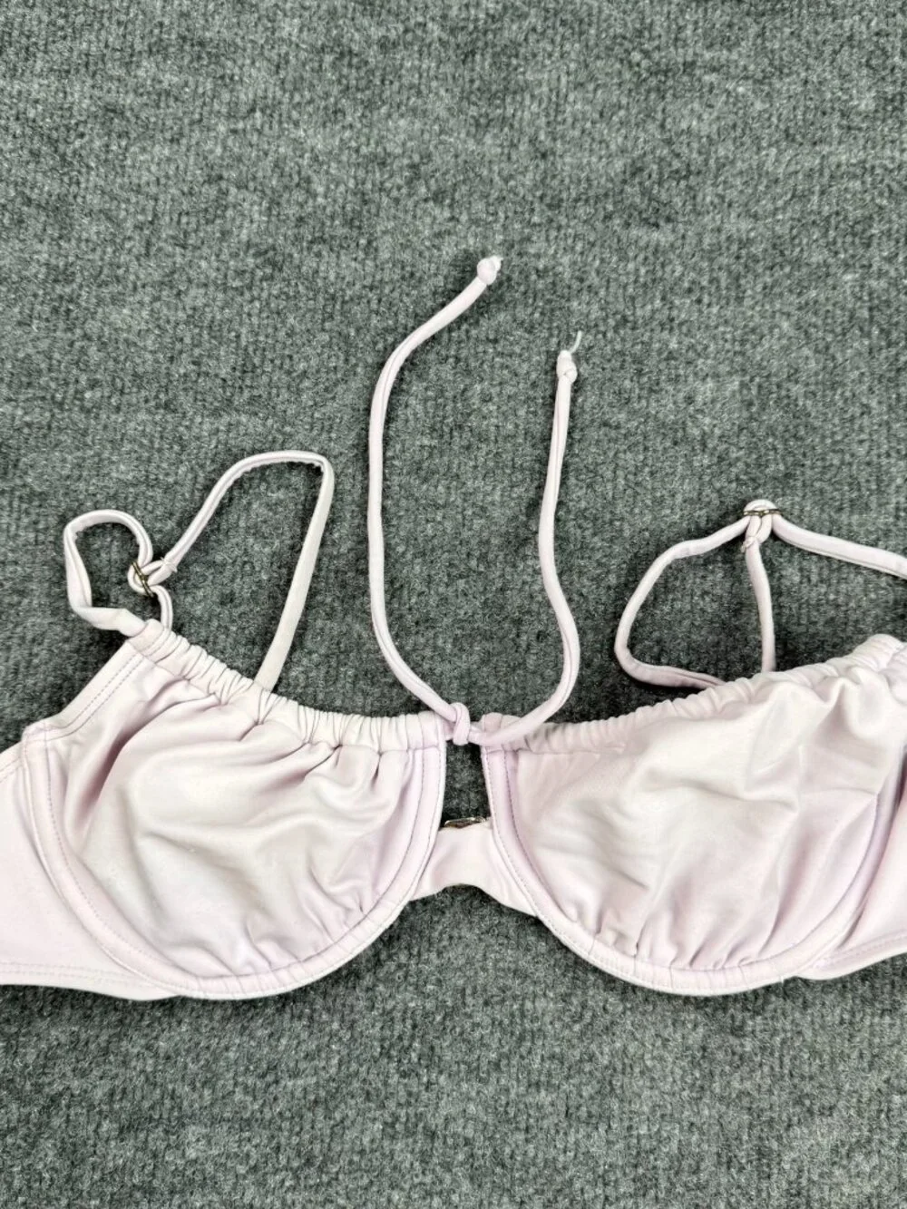 Xhilaration Womens Bikini Top Size L Lavender Underwire Elastic Little Stiff